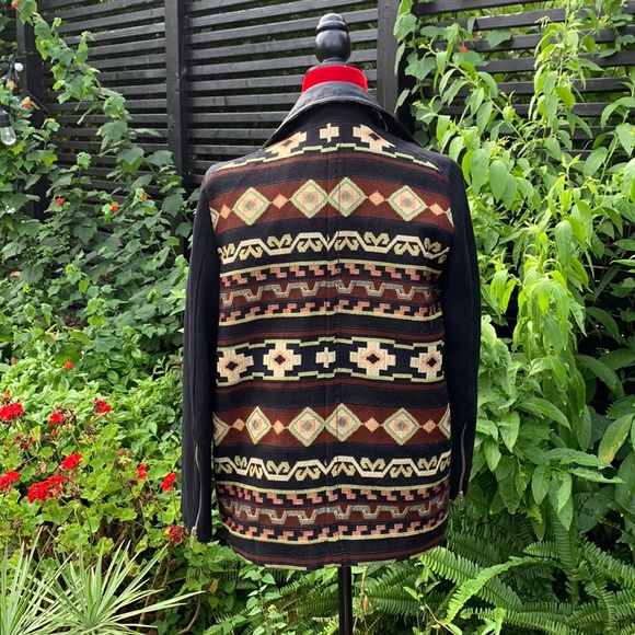 Zara Tapestry Faux Leather Jacket M - Picture 2 of 11